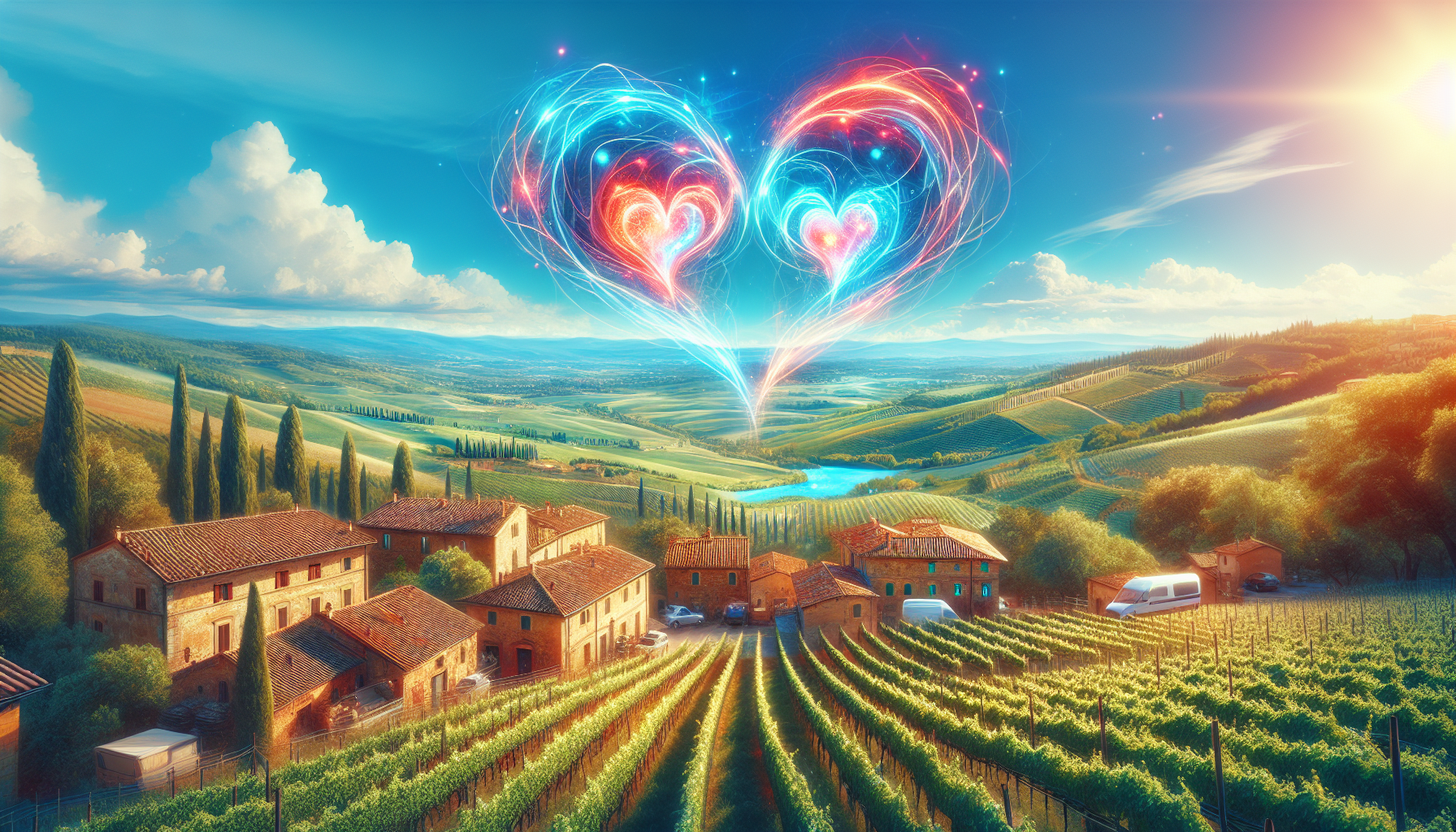 Hearts Intertwined in Tuscany