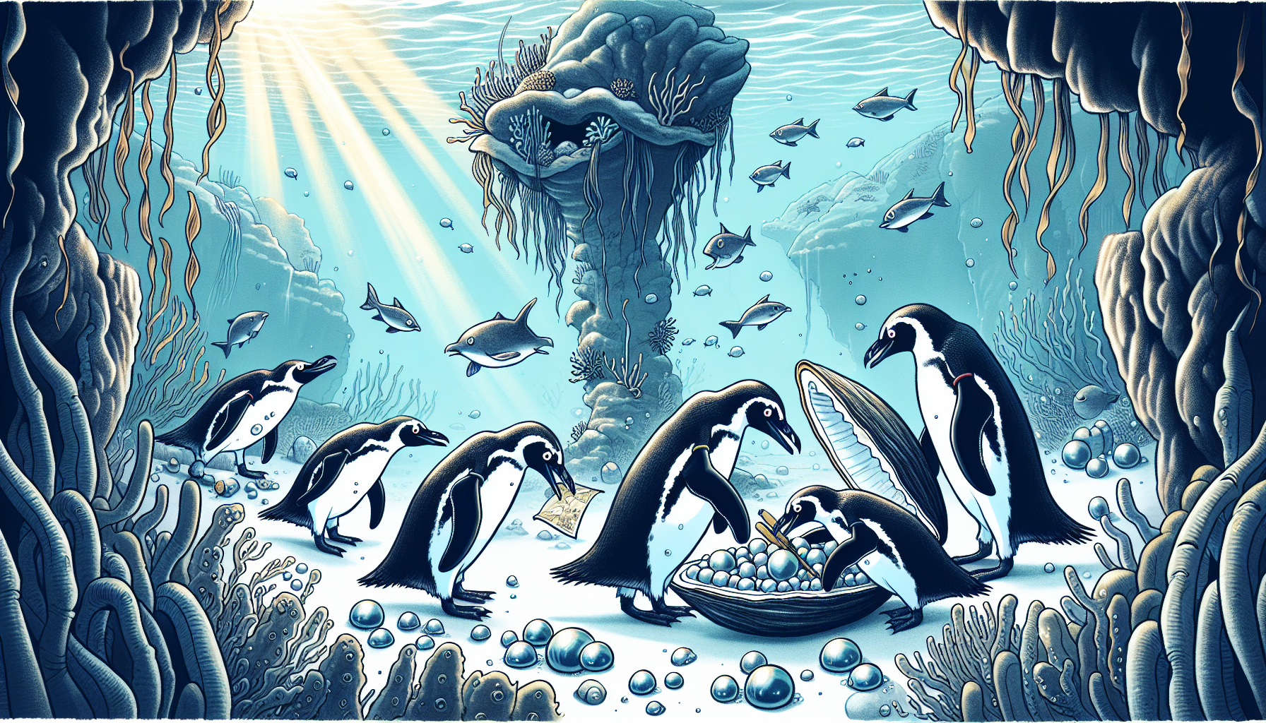 The Great Underwater Penguin Heist