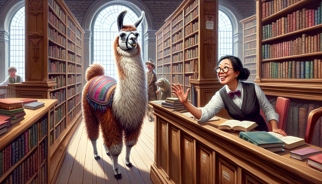 A Llama Walks Into a Library