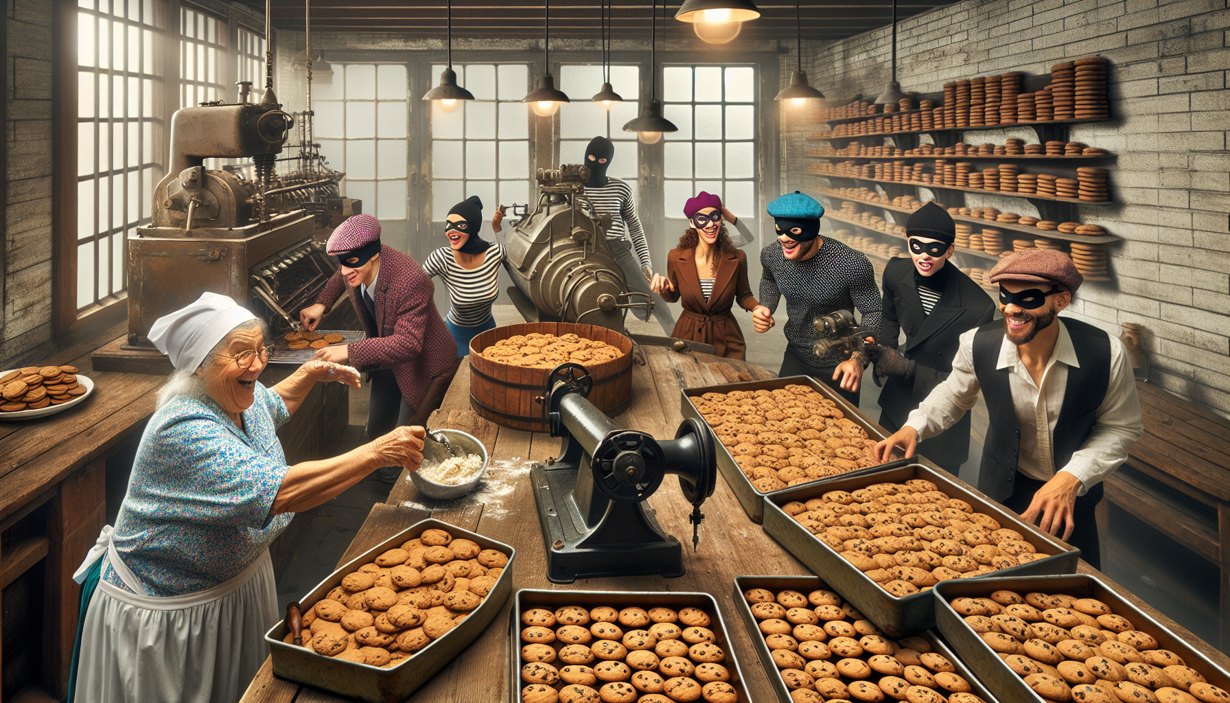 The Great Biscuit Heist at Grandma's Cookie Factory